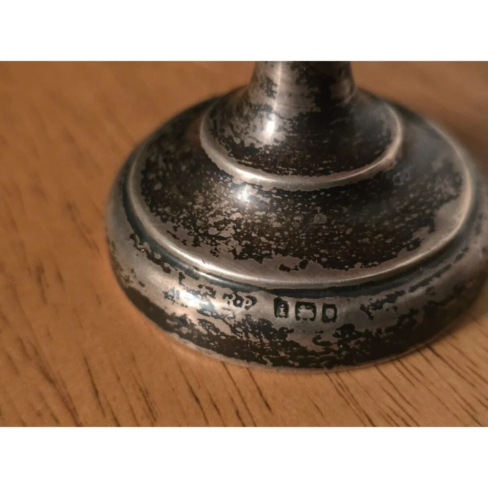 Antique 1904 Sterling Silver Pedestal Trinket Dish London Robert Pringle Sons